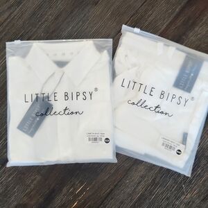 Little Bipsy Linen Set - 18-24mo - White